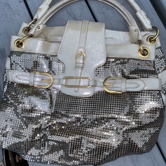 Jimmy Choo Medium Tulita Shoulder Bag- Elegant Silver and Gold - Picture 2 of 6